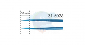Микропинцет с прямой ручкой, кончик 0,15 мм, общ. длина 155 мм